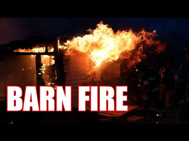 Firefighters Battle Barn Fire in Brentwood