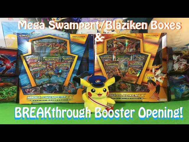 Pokemon BREAKthrough Boosters & Mega Swampert / Blaziken Box Opening