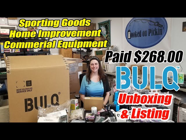 Bulq.com Unboxing & Listing Sporting Goods, Home Improvement,  97 Items Re-selling Profit Numbers