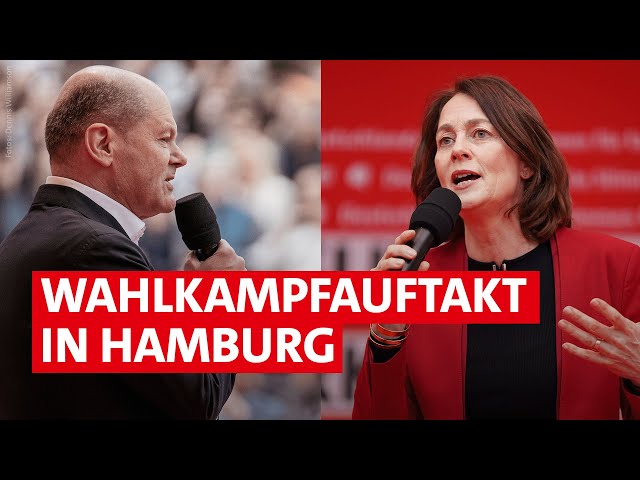 Kundgebung zur Europawahl in Hamburg - mit Katarina Barley, Olaf Scholz, Lars Klingbeil