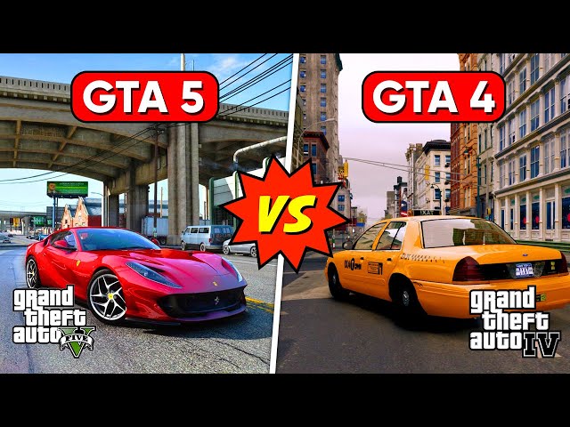 GTA 5 Vs GTA 4 Mega Comparison 😱 Part 1 | 10 *SHOCKING* Differences You Don't Know | Which Is No.1?😍