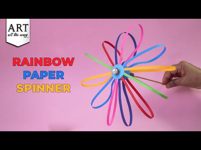 Twirligig Rainbow Paper Spinner | Rainbow Paper Spinner Toy | Kids Craft | Paper Crafts |@VENTUNOART