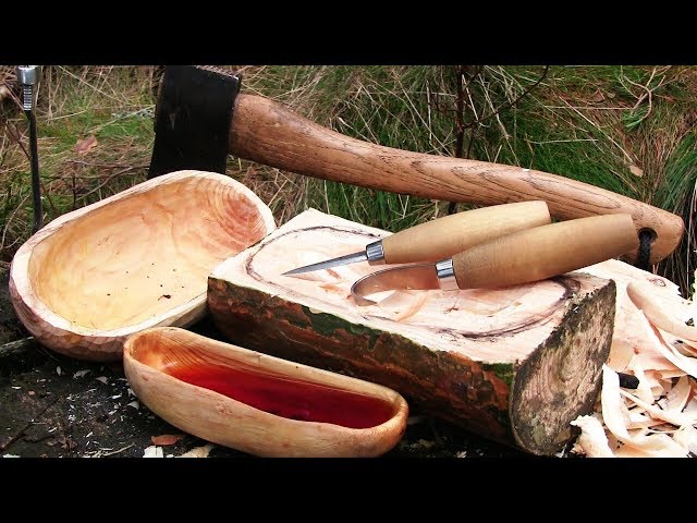 Selbstgemacht - Wie schnitzt man sich eine Holzschale? Schritt für Schritt Anleitung | Waldküche