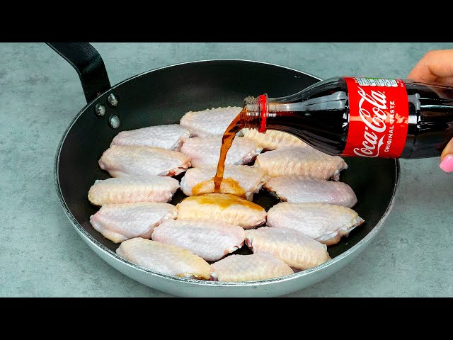 We don’t eat anymore at KFC since I’m cooking chicken wings in the pan, with Cola!