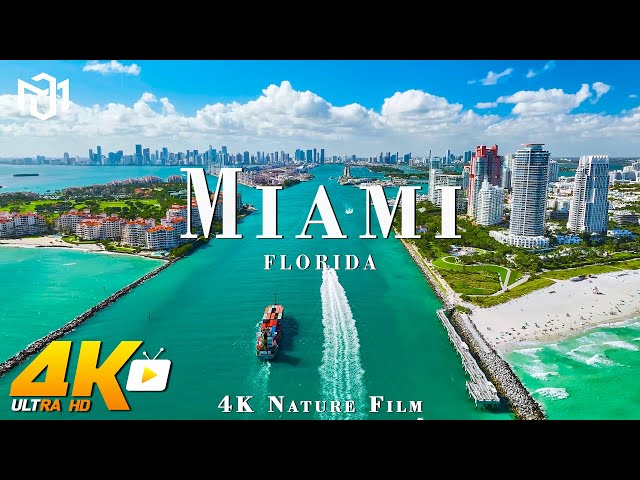 Miami, Florida 4K - Scenic Relaxation Film With Calming Music - 4K Video Ultra HD