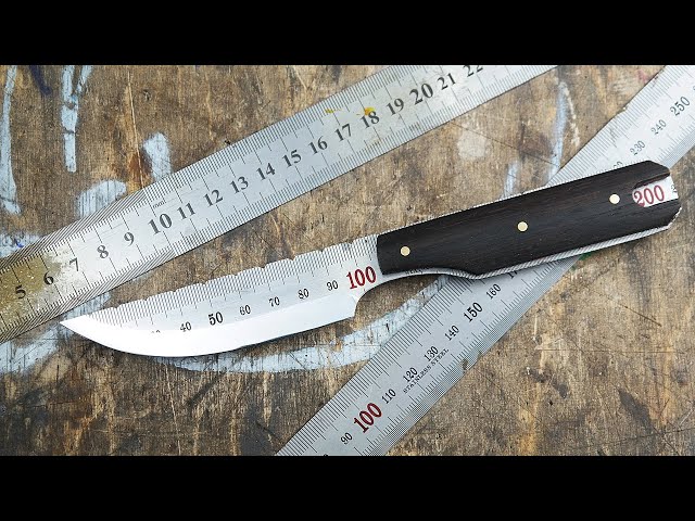 딱 21cm 짜리 칼 만들기 /  Making a Knife from Stainless Steel Ruler