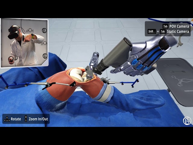 Medical VR Total Knee Surgical Simulator Demonstration - Wraith-VR - Ghost Medical