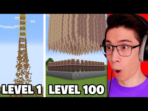 Testing Satisfying Minecraft Builds From Level 1 to Level 100