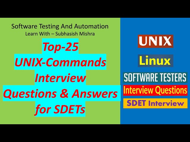 Top 25 UNIX commands Interview Questions and Answers for Software Testing professionals