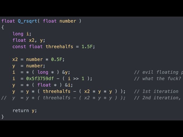 Fast Inverse Square Root — A Quake III Algorithm