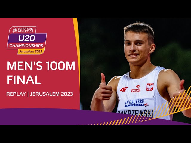 Europe's fastest U20 sprinter! 🔥 Men's 100m final | Jerusalem 2023