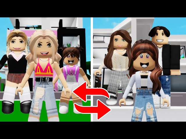 FAMILY SWAP WITH MY FRIEND!! **BROOKHAVEN ROLEPLAY** | JKREW GAMING