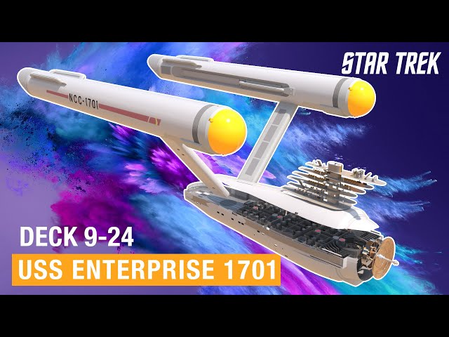 Star Trek:  The most detailed 3D model of the USS  Enterprise NCC-1701 ever! Deck 9-24