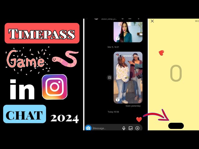 Timepass game in Instagram chat new update 2024