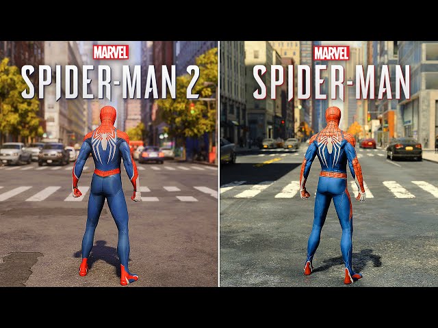 Spider-Man 2 vs Spider-Man Remastered - Physics and Details Comparison