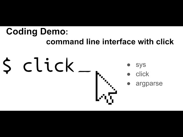 Coding Demo #1: make command line interface with Python click library