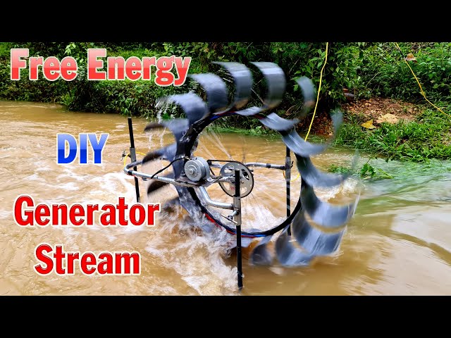 DIY Generator Stream Using PVC Pipe - Free Energy from Stream