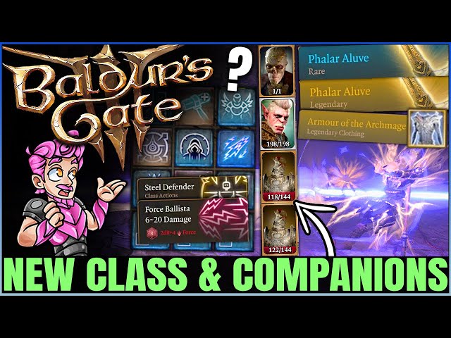 Baldur's Gate 3 - NEW CLASS, COMPANIONS, LEGENDARY WEAPONS, SPELLS & More - 10 BEST Mods You NEED!