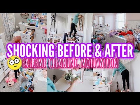 EXTREME CLEANING MOTIVATION-SHOCKING BEFORE & AFTER ROOM MAKEOVER-2023 CLEAN WITH ME|JESSI CHRISTINE