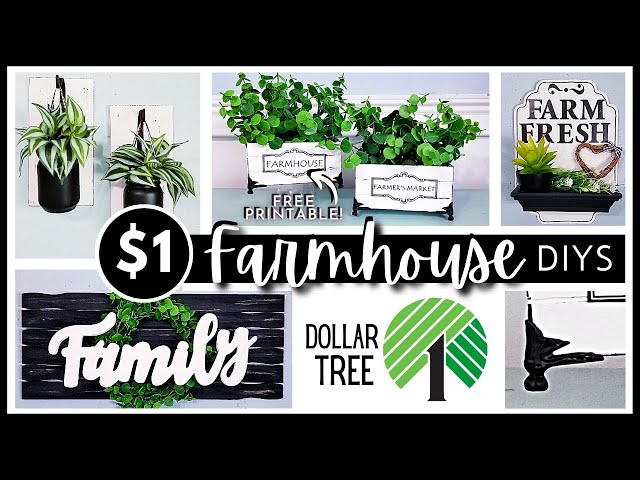 *NEW* DOLLAR TREE DIY | Farmhouse Home Decor | Wood & Signs | Interchangeable DIYs & FREE Printable!