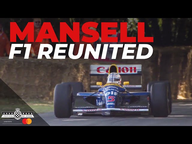 Nigel Mansell reunited with F1 title Williams at Goodwood | Festival of Speed