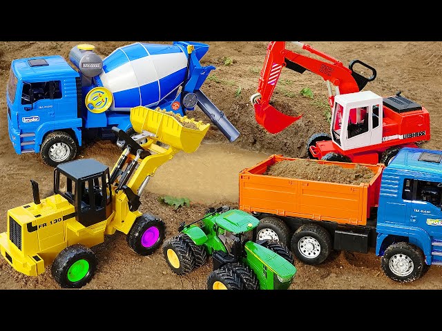Car Toys Dump Truck Fire Truck | Construction Vehicles in the Sand
