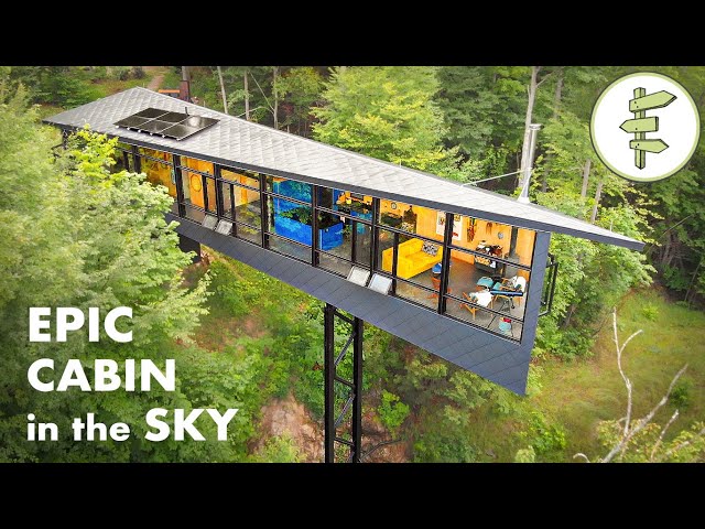 Architect's Mind-Blowing Cabin Floats 60 Feet Above the Ground – OFF GRID CABIN TOUR