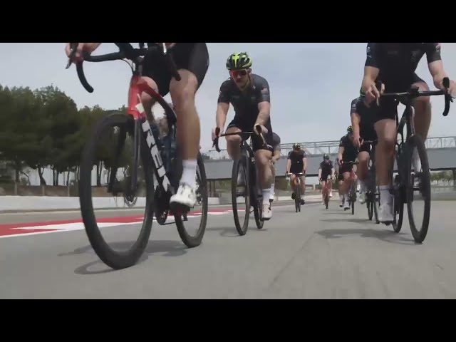 American Magic Power Team | Cycling on the F1 Track -  Circuit de Barcelona-Catalunya