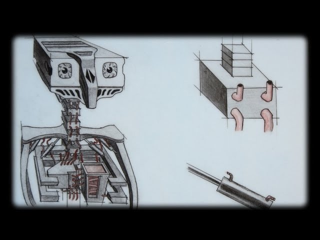 Timelapse of drawing a robot.