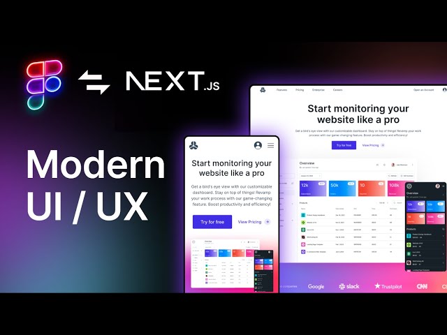 Create a modern and fully responsive UI/UX website with Next.js 14 and Tailwind