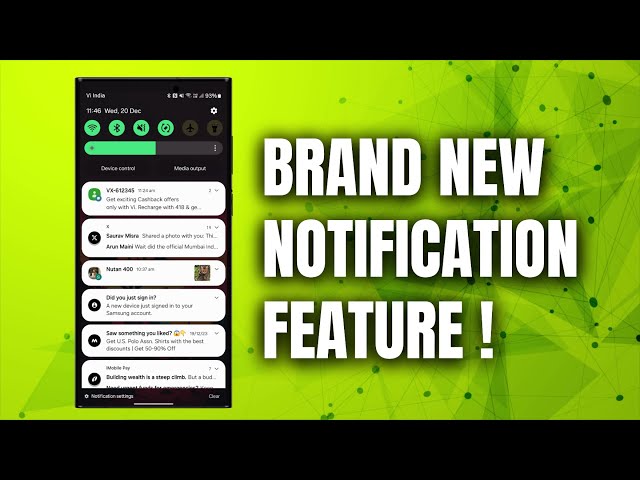 Brand New Notification Feature arrives on Samsung Galaxy Phones !