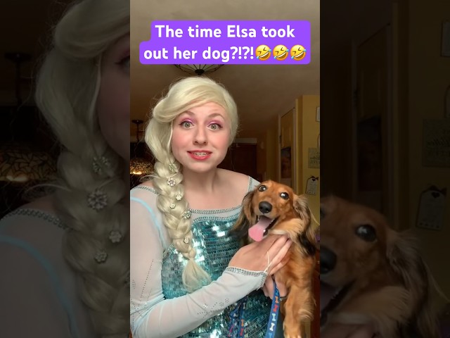 The time Elsa took out her dog?!?! 😂 #storytime #frozen #shorts