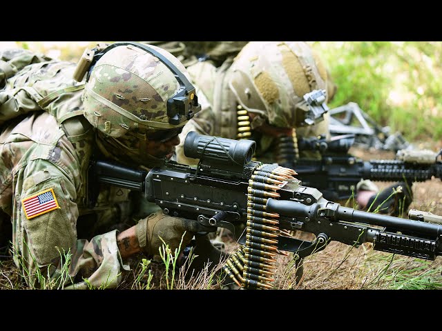 U.S. Soldiers Assault an Objective during a Live Fire Training in Germany