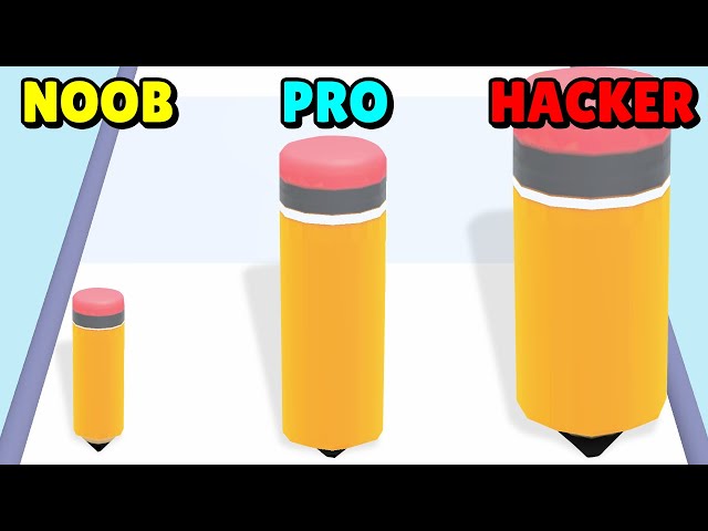 NOOB vs PRO vs HACKER in Long Pencil Run