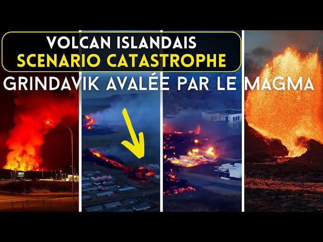 MAISONS ENGLOUTIES par le Volcan Islandais - SCENARIO CATASTROPHE