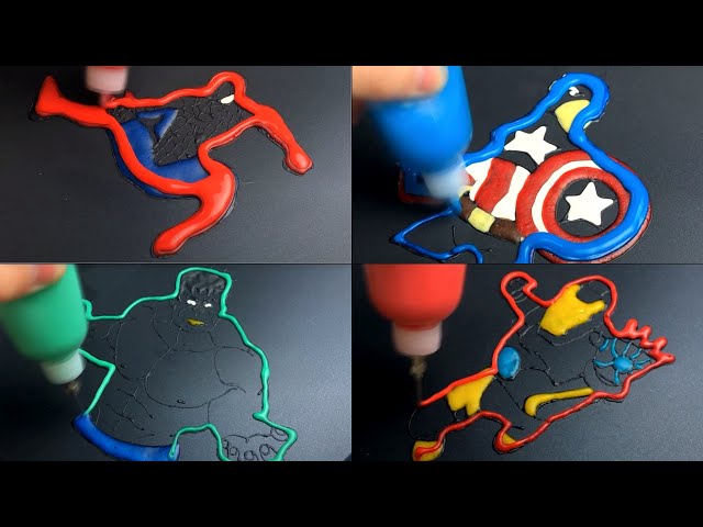 Superheroes Characters Pancake Art
