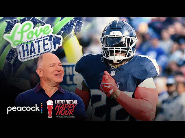 Henry, Jacobs top post-free agency running back Love/Hate | Fantasy Football Happy Hour | NFL on NBC