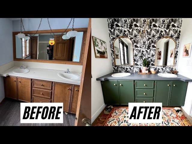DIY Budget Bathroom Remodel - HUGE Transformation 🤯