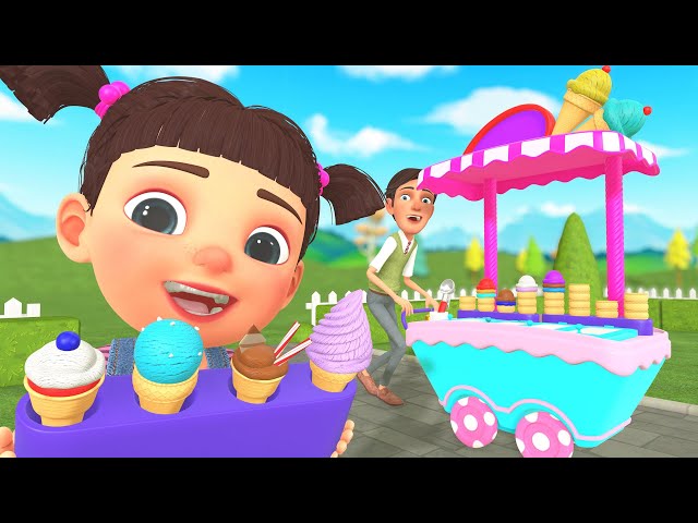Ice-Cream Man Song | Animals Funny Cartoon Videos For Kids | Children Nursery Rhymes & Kids Songs
