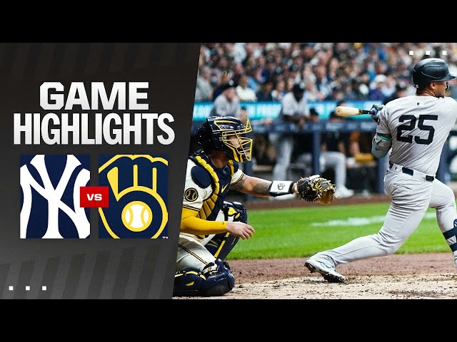 Yankees vs. Brewers Game Highlights (4/27/24) | MLB Highlights