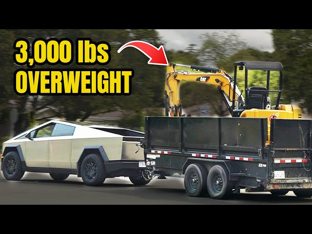 Can the CyberTruck Tow a 14,000lbs Excavator?