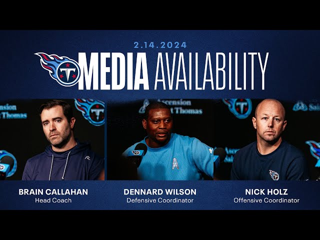 Titans Introduce OC Nick Holz and DC Dennard Wilson | Media Availability