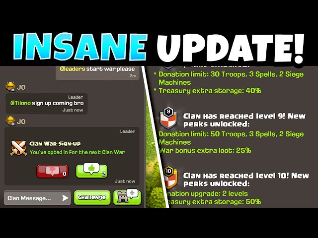 NEW CLAN PERKS, CHAT TAGS, and WAR TOOL | UPDATE Sneak Peek 1 (Clash of Clans)