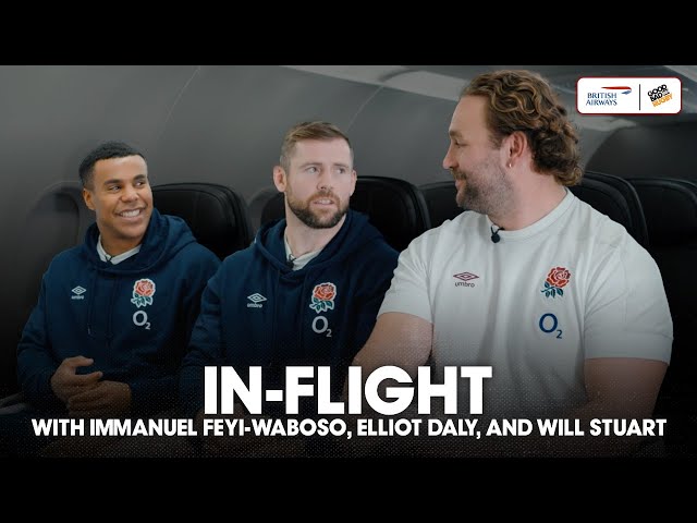In-flight with England Rugby 🌹✈️ | GBR x British Airways