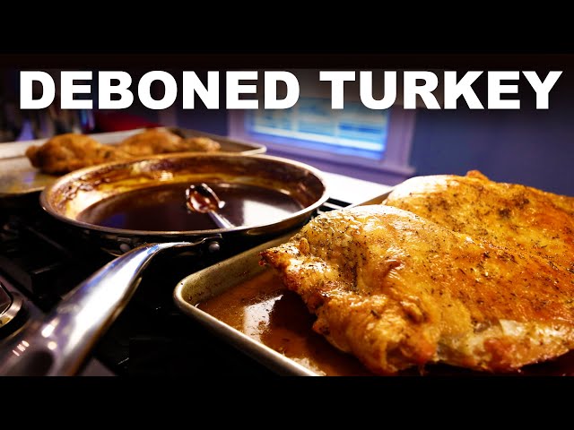Fully deboned turkey | demi glacé made with the bones