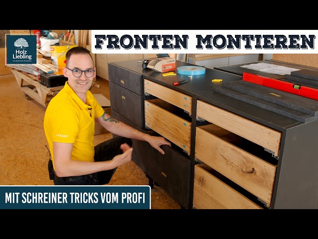 Schubladen Fronten montieren - mit Tricks vom Schreinermeister | Holz-Liebling Küchen Doku Teil 8