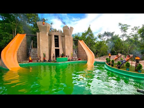 I Spent 299Days Building 1Million Dollar Villa House with Water Slide into Underground Swimming Pool