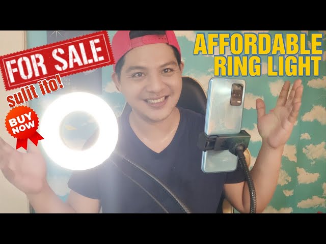 Portable ring light with cellphone holder for sale