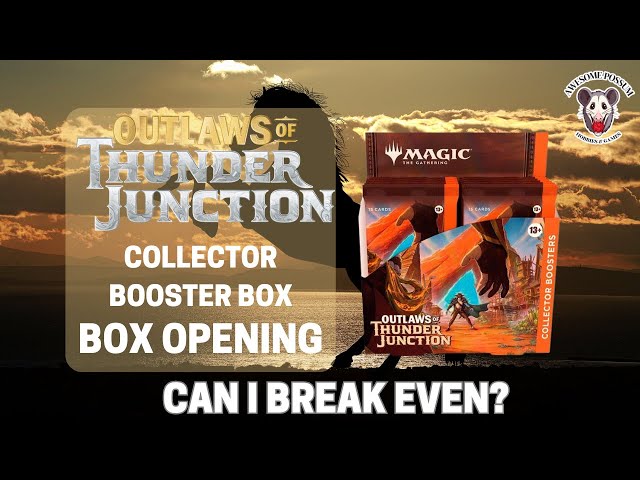 Let’s ride off to the sunset unboxing Outlaws of Thunder Junction Collector Booster Box and review
