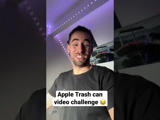 Trash Can Video Challenge 😂😂 @SoLagLocal  #apple